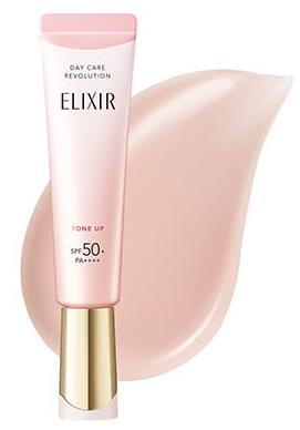 Дневная эмульсия с максимальной SPF защитой Shiseido Elixir Day Care Revolution Tone Up — купить в Japrise Дневная эмульсия с максимальной SPF защитой Shiseido Elixir Day Care Revolution Tone Up — фото товара Shiseido