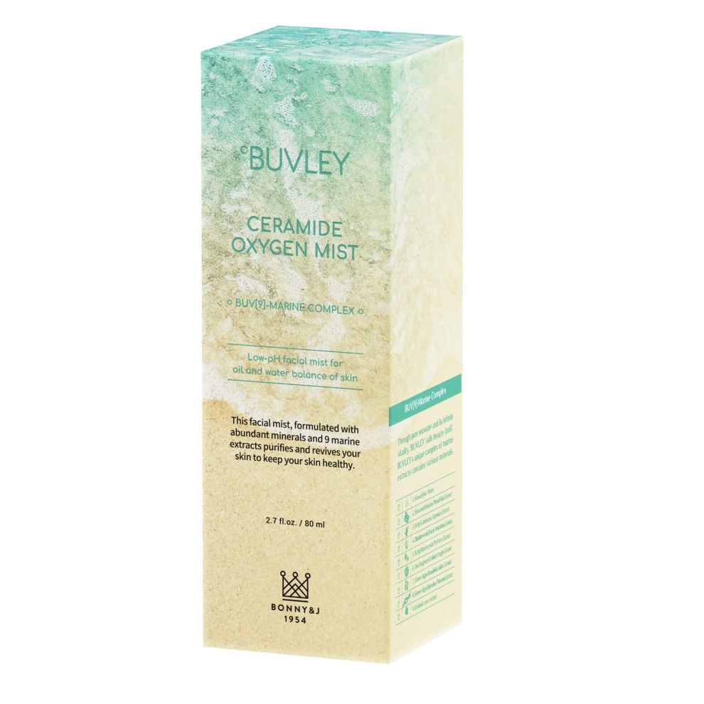 Кислородный освежающий спрей для лица с океаническим комплексом Buvley Ceramide Oxygen Mist