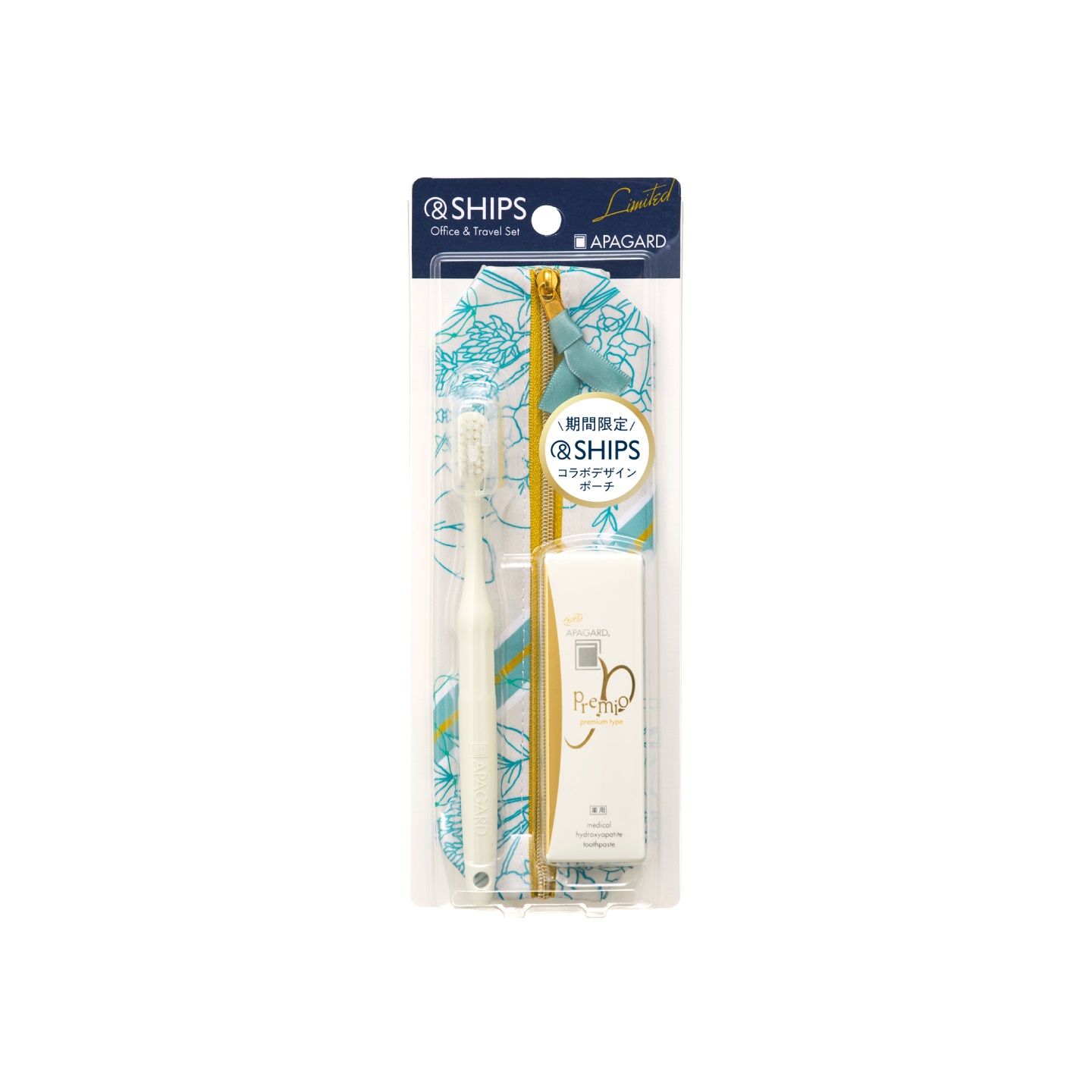 Набор синий зубная щетка+паста для офиса и путешествий Apagard x SHIPS — APAGARD, 2 190 ₽ ₽