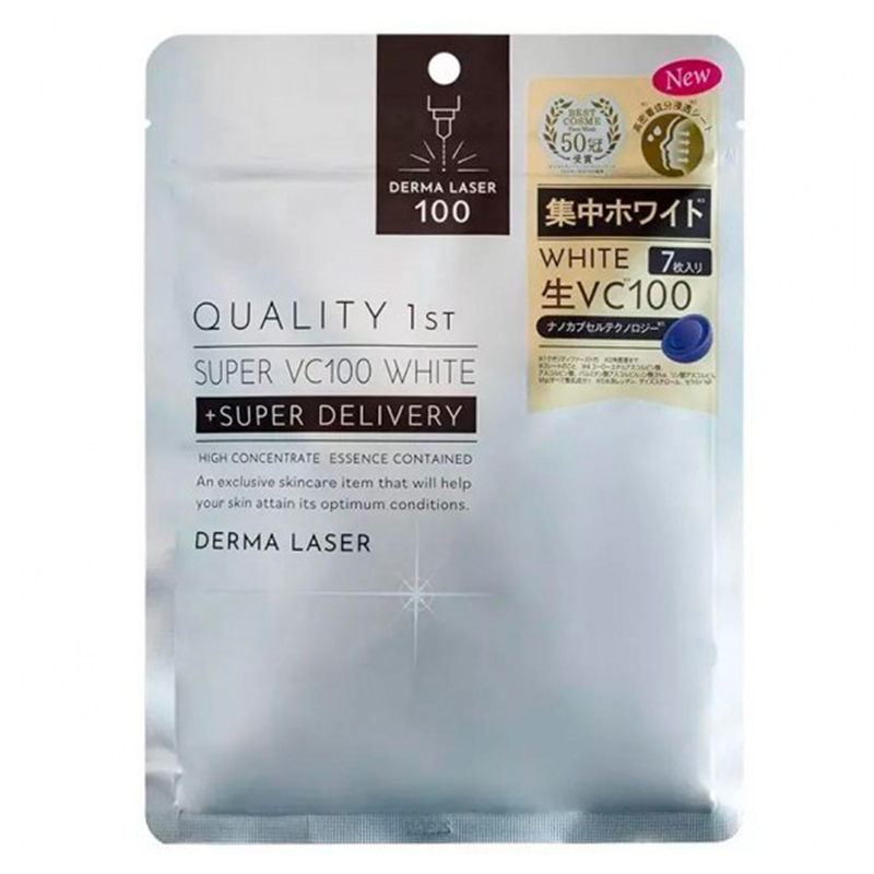 Тканевая маска маска для лица для ровного тона Quality 1st Derma Laser Super VC100 White — Quality 1st, 2&nbsp;490 ₽ ₽