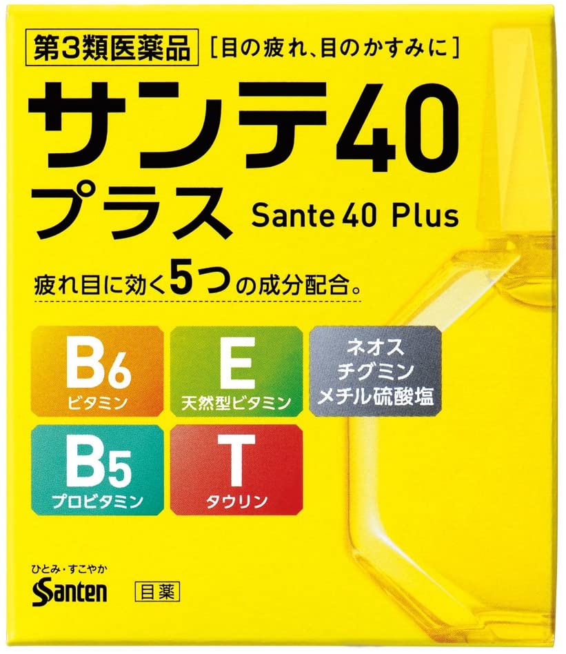 Капли от усталости и красноты глаз с витаминами Sante 40 Plus
