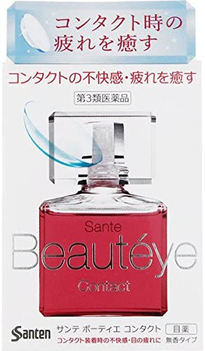 Японские капли для увлажнения глаз при ношении линз Sante Beauteye Contact