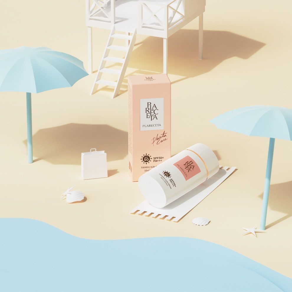 Крем солнцезащитный плацентарный восстанавливающий SPF 50+ PA+++ PlaReceta Firming Sun Cream