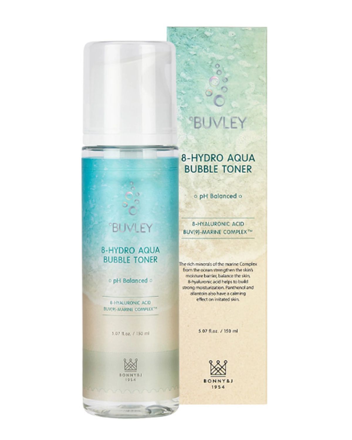 Нежный аква-мусс для увлажнения кожи с океаническим комплексом Buvley 8-Hydro Aqua Bubble Toner — BUVLEY, 5&nbsp;390 ₽ ₽