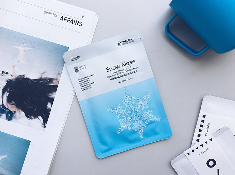 Тканевая лифтинг-маска для лица на биоцеллюлозной основе Timeless Snow Algae