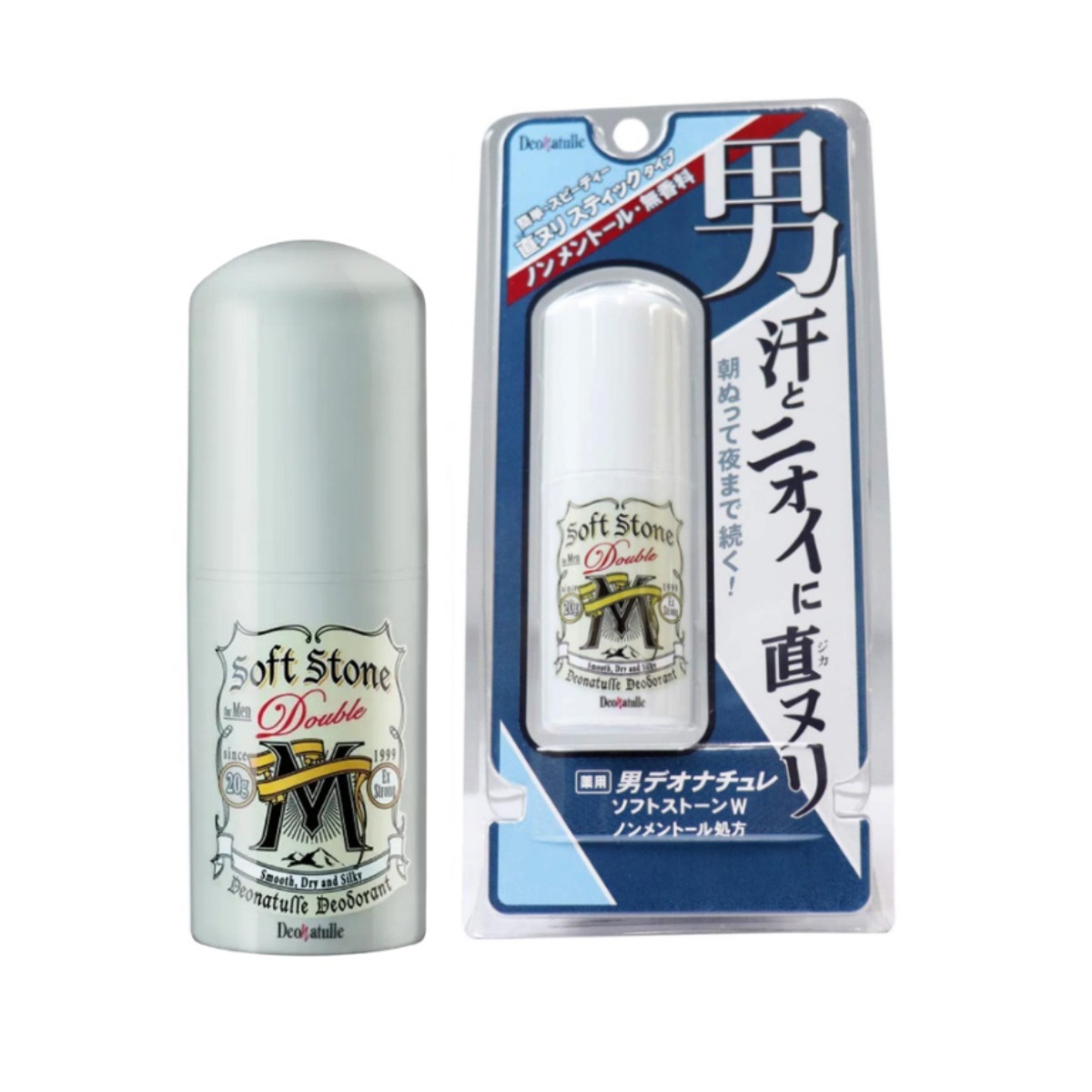 Натуральный дезодорант-антиперспирант стик на основе минеральных квасцов Deonatulle Men Soft Stone Double Deodorant — фото товара Deonatulle