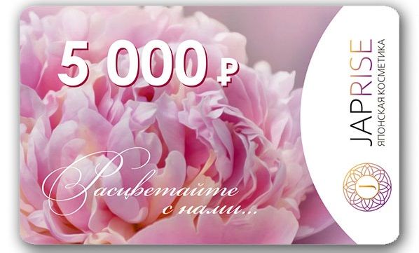 Подарочная карта JapRise на сумму 5000 рублей