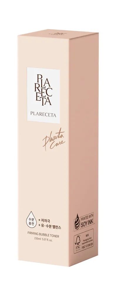 Тоник-мусс плацентарный смягчающий для чувствительной кожи PlaReceta Firming Bubble Toner