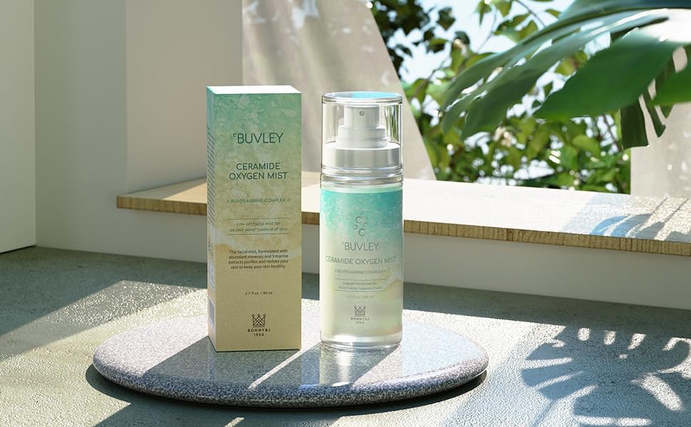 Кислородный освежающий спрей для лица с океаническим комплексом Buvley Ceramide Oxygen Mist