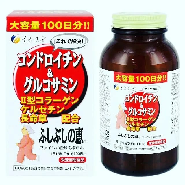 БАД Хондроитин и глюкозамин для восстановления хрящей и суставов Fine Japan