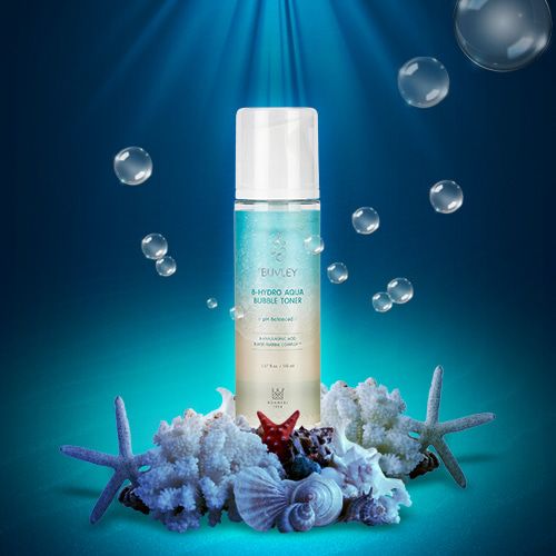 Нежный аква-мусс для увлажнения кожи с океаническим комплексом Buvley 8-Hydro Aqua Bubble Toner — фото товара BUVLEY