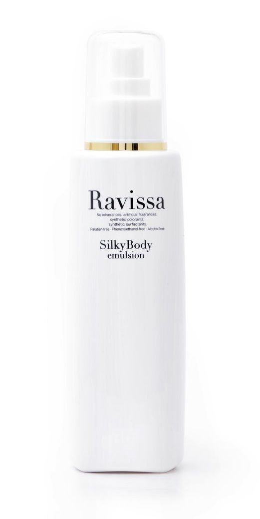 Шелковый уход для тела - увлажняющая подтягивающая эмульсия с пептидами Silky Body Emulsion RAVISSA — фото товара Ravissa