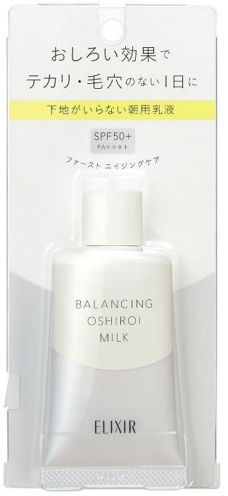 Матирующий дневной крем с защитой от солнца Shiseido Elixir Reflet Balancing Oshiroi Powder Milk — купить в Japrise Матирующий дневной крем с защитой от солнца Shiseido Elixir Reflet Balancing Oshiroi Powder Milk — фото товара Shiseido