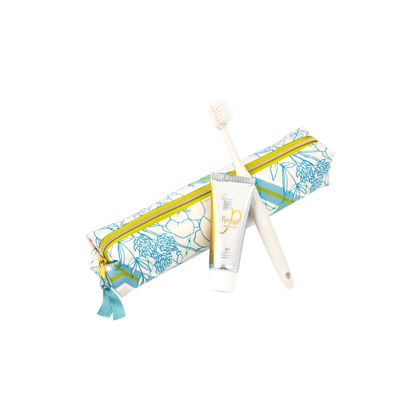 Набор синий зубная щетка+паста для офиса и путешествий Apagard x SHIPS — фото товара APAGARD