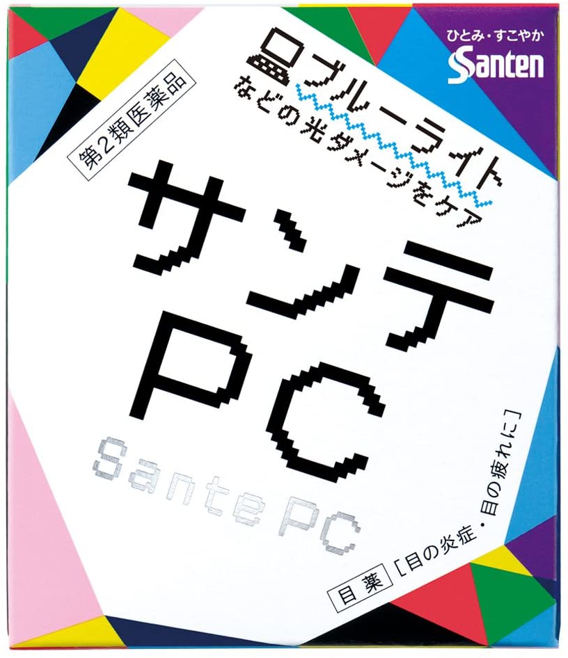 Японские глазные капли с витаминами при работе за компьютером Sante PC