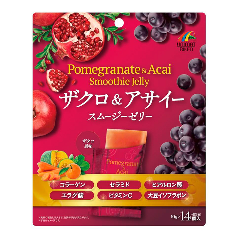 Желе-смузи из граната и асаи для женской красоты и здоровья Unimat Riken Pomegranate & Acai Smoothie Jelly — Unimat Riken, 2&nbsp;890 ₽ ₽