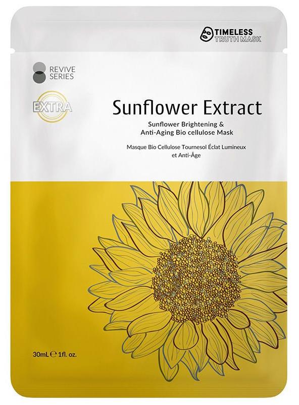Антивозрастная тканевая маска с экстрактом подсолнуха на основе биоцеллюлозы Timeless Sunflower Extract