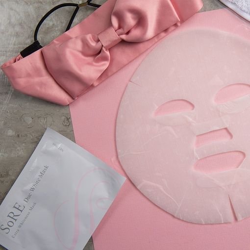 Плацентарно-гиалуроновая тканевая маска для лица UTP SoRE Due White Mask — купить в Japrise Плацентарно-гиалуроновая тканевая маска для лица UTP SoRE Due White Mask — фото товара Laennec Skincare