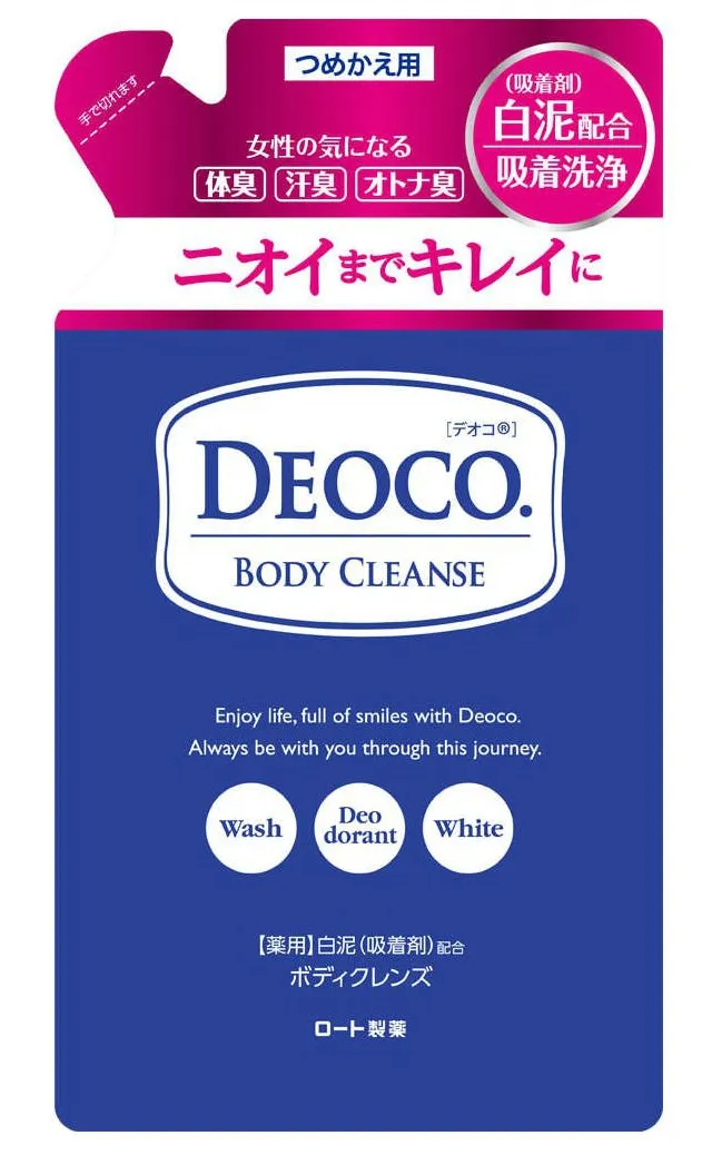 Гель для душа против возрастного запаха пота Deoco Medicated Body Cleanse (мягкая экономичная упаковка)