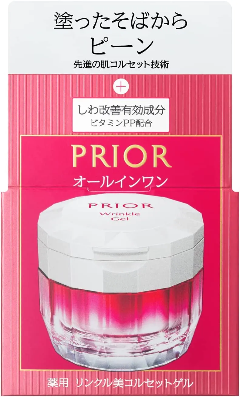 Сияющий гелеобразный крем с функцией "Корсета" для возрастной кожи Shiseido Prior Medicated Wrinkle Beauty Corset Gel