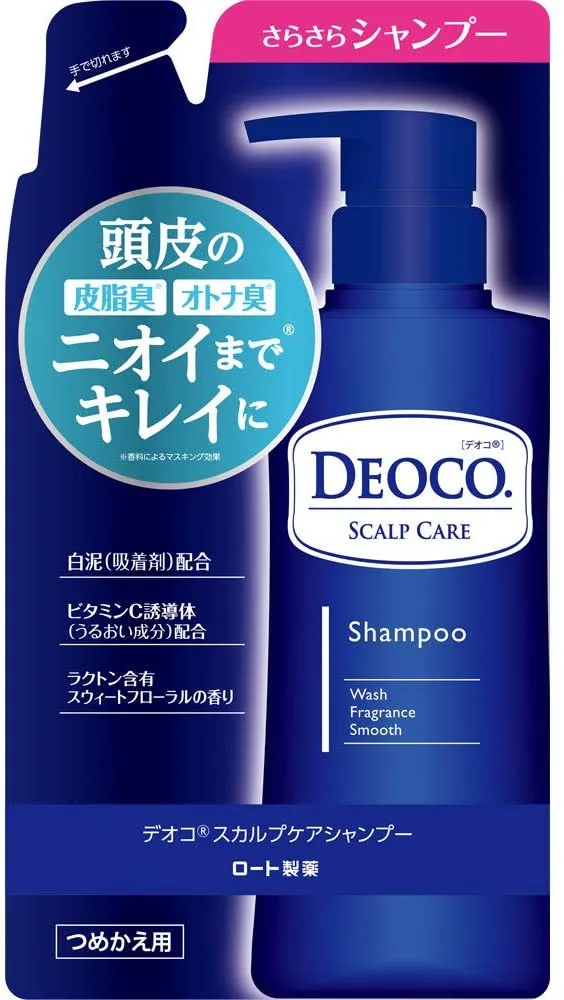 Шампунь для ухода за волосами и кожей головы Deoco Scalp Care Shampoo  (мягкая экономичная упаковка)