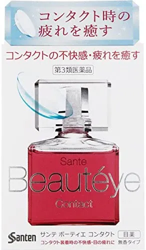 Японские капли для увлажнения глаз при ношении линз Sante Beauteye Contact