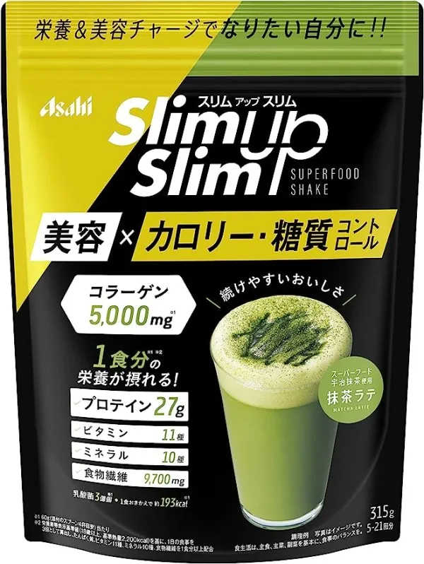 Протеиновый коктейль матча-латте Asahi Slim Up Slim