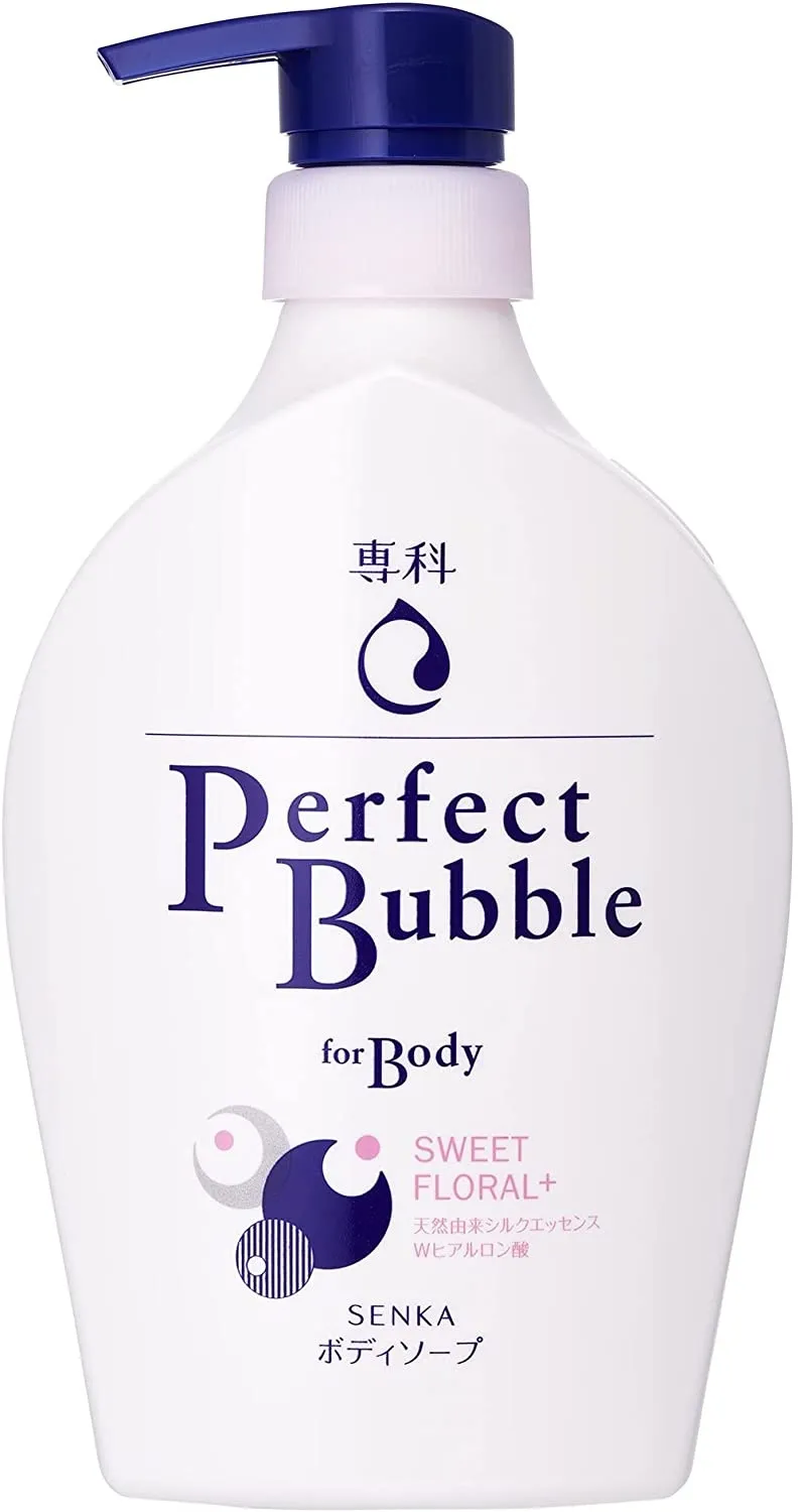 Увлажняющий гель-мыло для тела с функцией длительного дезодорирования со сладким ароматом цветов SENKA Perfect Bubble Floral+ Shiseido