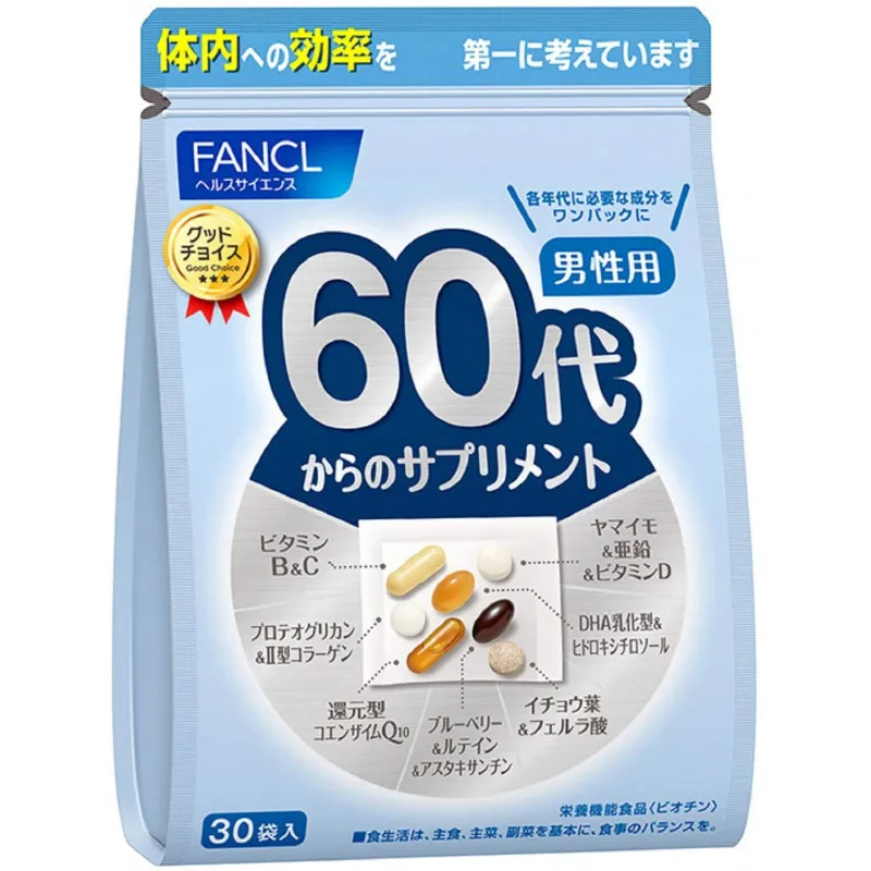 Витаминно-минеральный комплекс, учитывающий возрастные особенности Fancl Good Choice Men 60+