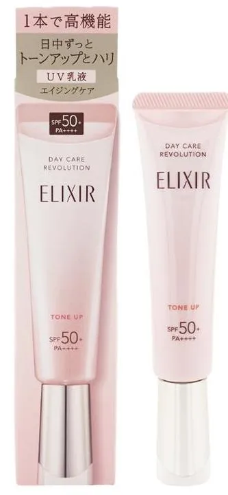 Дневная эмульсия с максимальной SPF защитой Shiseido Elixir Day Care Revolution Tone Up