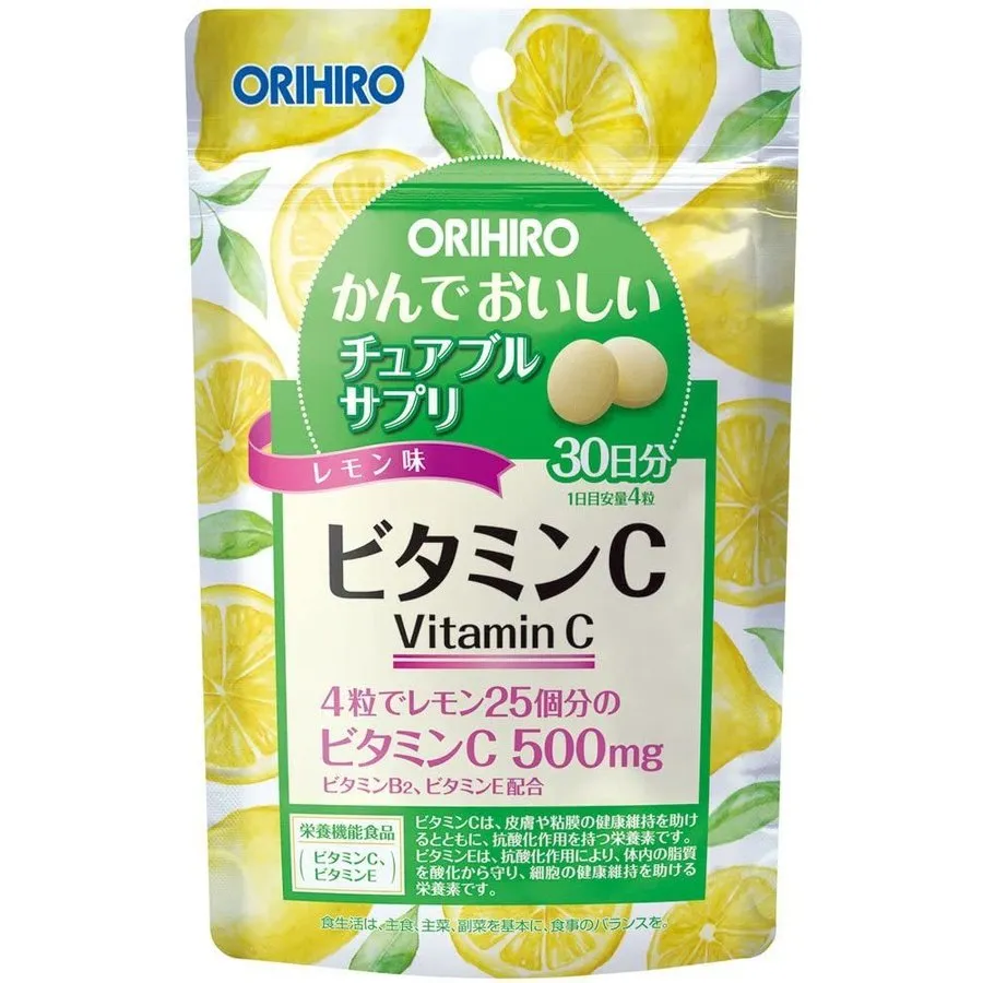 Жевательный витамин С со вкусом лимона Orihiro Vitamin C