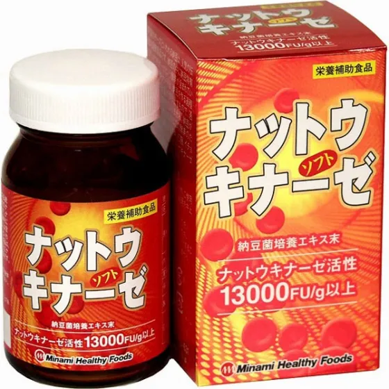 Наттокиназа с гинкго билоба и EPA Minami Healthy Foods Nattokinase 13000FU/g